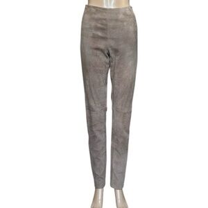 Burberry London Tan Suede Skinny Pants Women's Size US 10